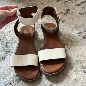 White France Sarto sandals with ankle strap